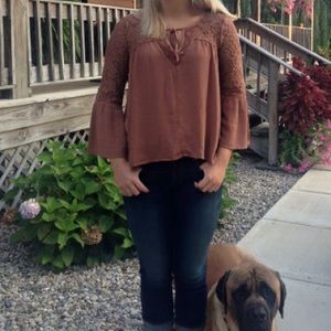 Rust colored blouse!